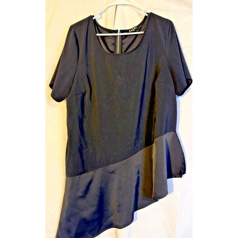 Rebel Women's Plus 1X 18W Tunic Top Goth Black Dark Fairy Whimsygoth Academia